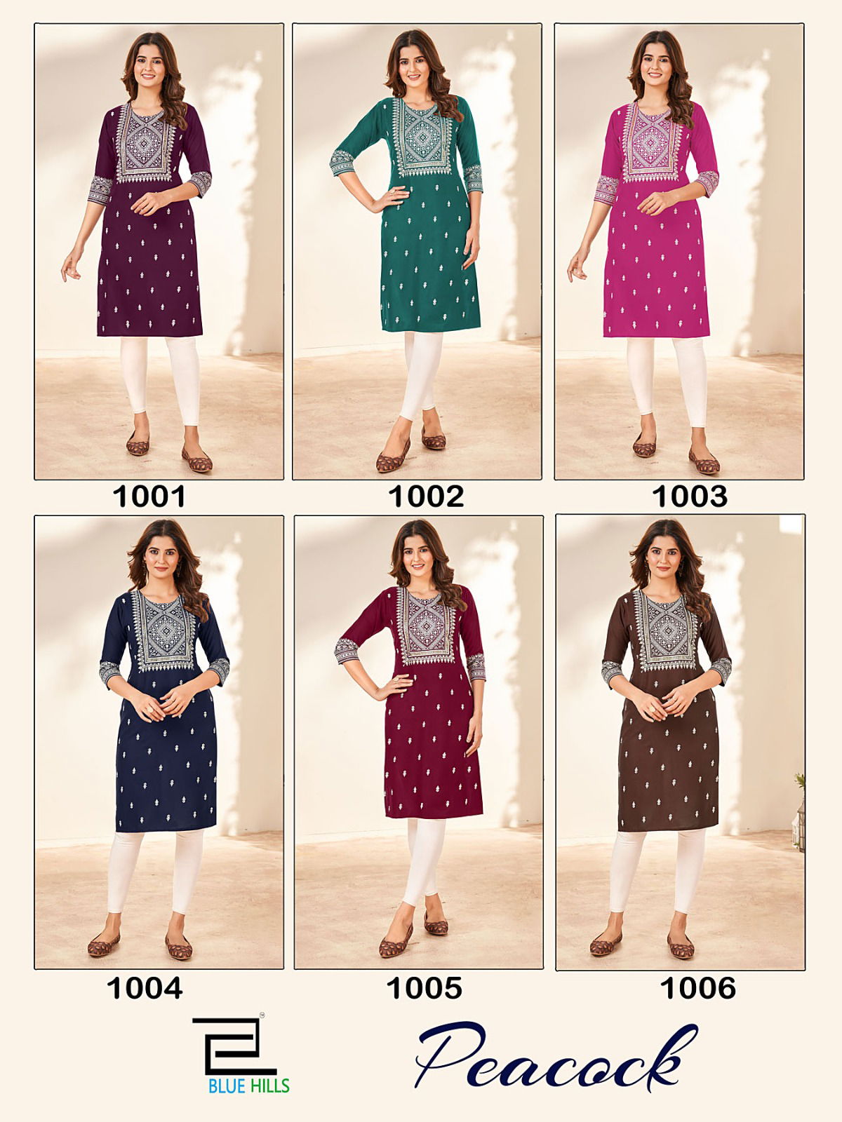 Blue Hills Peacock Rayon Printed Plus Size Kurti Catalog
